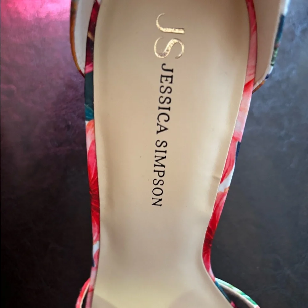 Jessica Simpson Floral Heels - Red and Green - Picture 3 of 5